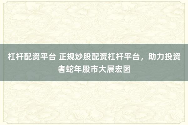 杠杆配资平台 正规炒股配资杠杆平台，助力投资者蛇年股市大展宏图