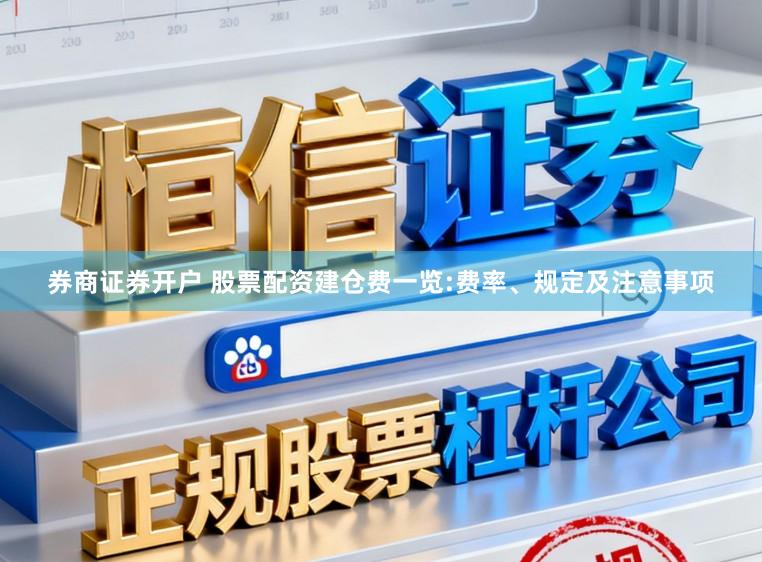 券商证券开户 股票配资建仓费一览:费率、规定及注意事项