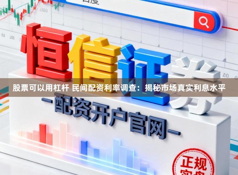 股票可以用杠杆 民间配资利率调查：揭秘市场真实利息水平